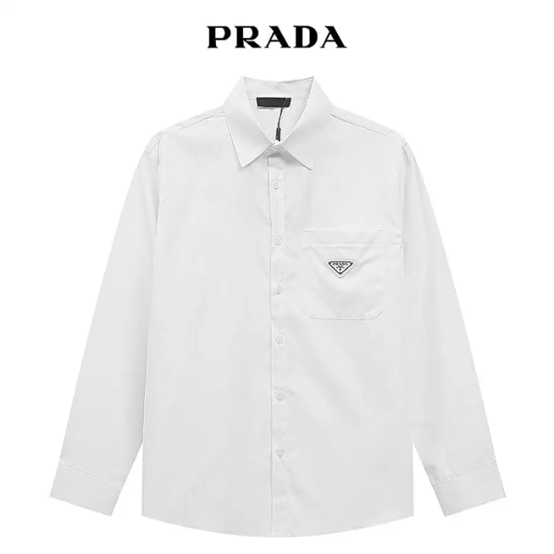 prada chemises manches longues pour homme s_125a223